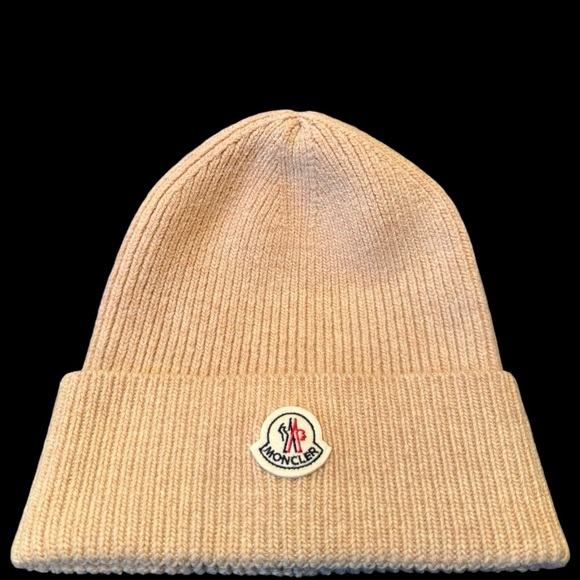 Moncler Tan Ribbed Beanie - Picture 2 of 5